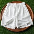 thumbnail image 5 of SwiftWear Women's Cotton Shorts High Waisted Elastic Waist Button Front Wide Leg Shorts with Liner Casual Fashion Summer Shorts, 5 of 5