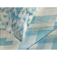 thumbnail image 4 of Ambesonne Blue Quilted Bedspread Set 3 Pcs, Hexagonal Abstract Grunge, Queen Size, Turquoise White, 4 of 5