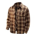 thumbnail image 2 of Dpytoraw Men's Spring And Autumn Thin Plaid Shirt Long Sleeved Fashion Casual Versatile Plaid Jacket Men’s Moisture-Wicking Casual Shirts for Summer, 2 of 4