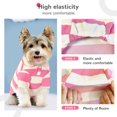 thumbnail image 4 of 2 Piezas Camisas para Perros a Rayas Camisetas Transpirables para Perros pequeños Gatos Niña Niño Cachorro Sudadera para Caniche Taza de té (Rosa+Rojo, Mediano), 4 of 5
