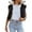 Black Apricot-Drawstring Hem, variant on Women's Winter Crop Vest Lightweight Sleeveless Warm Outerwear Puffer Vest Padded Gilet
