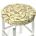 thumbnail image 3 of Daiia Cartoon Dinosaurs Stool Covers Round,Round Bar Stool Covers Waterproof Bar Chair Covers Washable Stool Cushion Slipcover for 12-14 Inch Chair-13 inch, 3 of 7