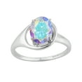 thumbnail image 1 of Sterling Silver with Mercury Opal Topaz Soliltaire Ring, 1 of 3