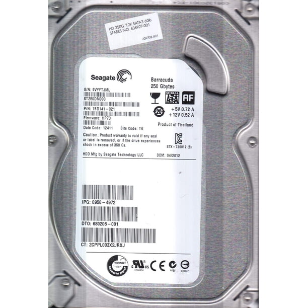 Disco Duro Seagate ST250DM000 250GB SATA 3.5"