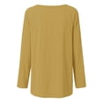 thumbnail image 5 of Womens Casual Long Sleeve Tops Trendy Crew Neck Solid Blouses Fashion Loose Comfy Shirts Ladies Going Out Tops Fall Winter Casual Tops, 5 of 5