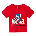 thumbnail image 3 of Camiseta de dibujos animados de Capitán América de Marvel para niños y niñas, camiseta informal de cuello redondo y manga corta para niños, ropa de calle, camiseta de verano, 3 of 5
