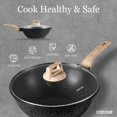 thumbnail image 6 of Non Stick Wok with Lid 12''/5.3QT  Cookware, Induction Compatible All Stovetop Wok Pan, 6 of 6