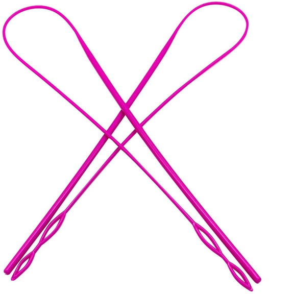 Fdelink Drawstring Threader Waist Threader Wear Belt Band Elastic Rope with Easy Threader for Sweatpants Shorts Pants Jackets Coats Hot Pink