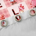 thumbnail image 4 of Feelyou Romantic Couple Gnome Curtains Pack of 2 (42x84 Each), Love Heart Print Curtains Blackout, Fashion Pink Patchwork Bedroom Curtains, Living Room Curtains Decor, 4 of 6