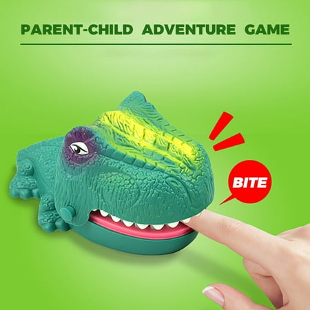 Goperlle Luminous Dinosaur Game Classic Spoof Biting Finger Dinosaur Toy Funny Party Game