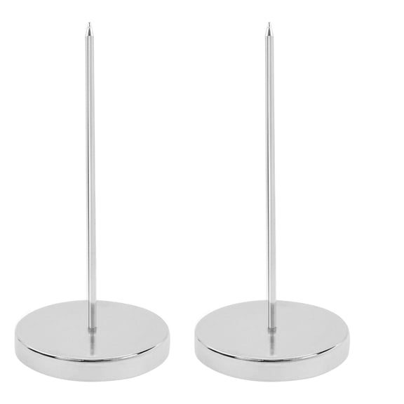 2PCS Bill Fork, Receipt Holder, Rod Paper Holder Spike, Stainless Steel Check Bill Holder, Memo Holder Spike, Restaurant Bars Hotel Office