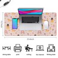 thumbnail image 5 of Long Mouse Pads for Desk,Princess Carriage Pattern Desk Mats on Top Of Desks, Desk Mouse Pad Extra Large with 3mm Non-Slip Base and Stitched Edge for Gaming,Office,Work,Home 35.4"x15.7", 5 of 6