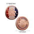 thumbnail image 7 of 250 Anniversary Keepsake, USA 250th Anniversary Commemorative Keepsake, 1776-2026 Patriotic Decorative Figurine Ornaments, Historical Collectible Room Showcase Decoration, 1.6In, 7 of 7
