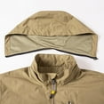 thumbnail image 5 of Ikevan Men'S Four Seasons Jacket Outdoor Mountaineering Solid Color Jacket Khaki 14(XXXL), 5 of 5