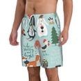 thumbnail image 2 of Goofa Christmas Winter Animals Printed Mens Swim Trunks Summer Quick Dry Short Beach Swimwear Bathing Suits-X-Large, 2 of 9
