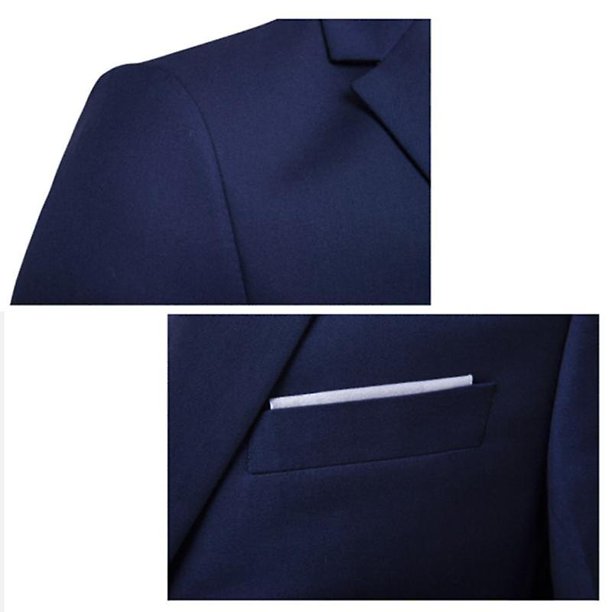 Conjunto de traje ajustado de 3 uds para hombre, chaqueta sólida con un botón, chaleco, pantalones, conjunto de negocios
