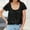 Black, variant on Hauaitttt Trendy Women's T Shirts for Casual and Vacation Wear Short Sleeve Round Neck with Lace Hollow Out Detail and Bow Tie Design Women Casual Tee Sleeve Shirt Loose Fit Womens Top T Shirts Tops