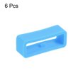 thumbnail image 3 of Unique Bargains 6pack Watch Strap Loop Fastener Rings 18mm Rubber Watch Holder Keeper Light Blue, 3 of 6