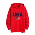 thumbnail image 5 of ZOYOEN Mens Graphic Hoodie with Drawstring- Relaxed Fit Long Sleeve Casual Trendy Pullover Sweatshirt Red Size M, 5 of 6