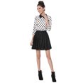 thumbnail image 4 of Disfraz de Halloween Allegra K blusa de lunares Blanco L, 4 of 7