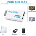 thumbnail image 5 of Wii to HDMI Adapter Converter with 3.5mm Audio Jack & 1080p 720p HDMI Output, Compatible with All Wii Modes, White, 5 of 9