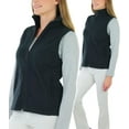 thumbnail image 3 of ToBeInStyle Women's High Collar Polar Fleece Sleeveless Jacket - Black - Small, 3 of 8