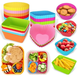 78Pcs Lunch Box Dividers with Food Picks Non-Stick Silicone