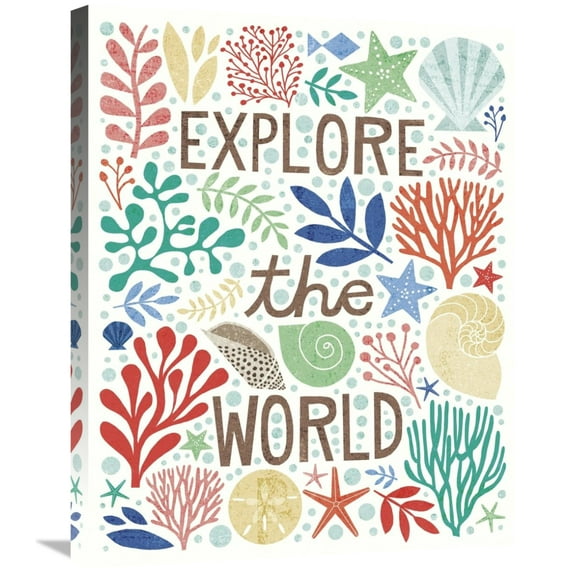 Global Gallery's 'Under Sea Treasures I' By Michael Mullan Stretched Canvas Wall Art