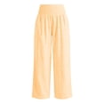 thumbnail image 6 of LNWUY Womens Gingham Palazzo Pants Wide Leg High Waisted Lounge Pajama Pants Comfy Bottoms Cute Casual Trousers with Pockets Orange L, 6 of 6
