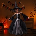thumbnail image 1 of SAYOO , conjunto de disfraz de Cosplay para niñas, vestido de bruja de Halloween con sombrero, atuendo para accesorios de juego de rol SAYOO  Moda, 1 of 8