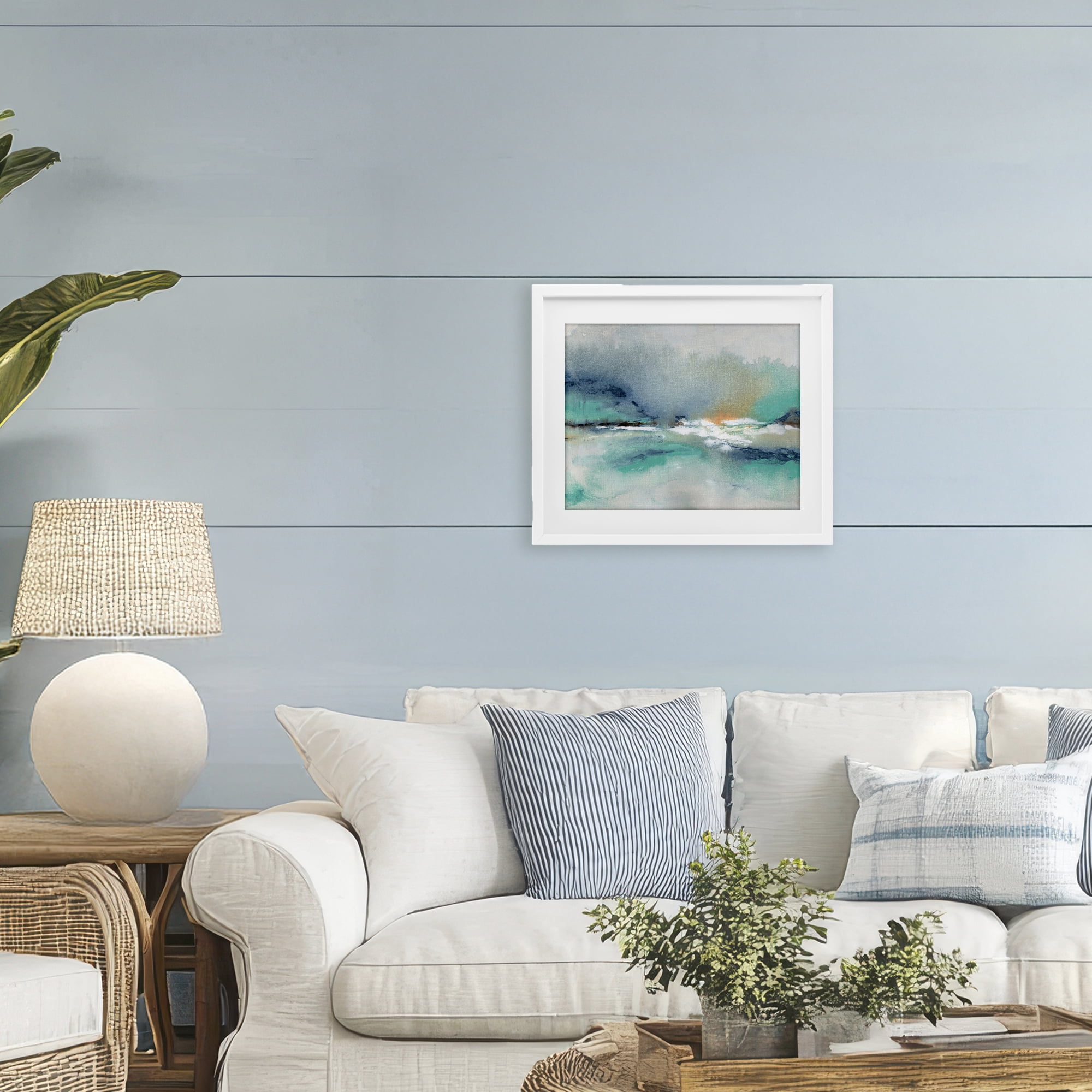 Stupell Industries Sun Bleached Crossing White Framed Print Under Glass, design by NLS Design