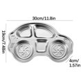 thumbnail image 3 of SPOORYYO Stainless Steel Children's Divided Dining Tray Baby Tableware Eating Home Cute Divided Dining Tray, 3 of 8