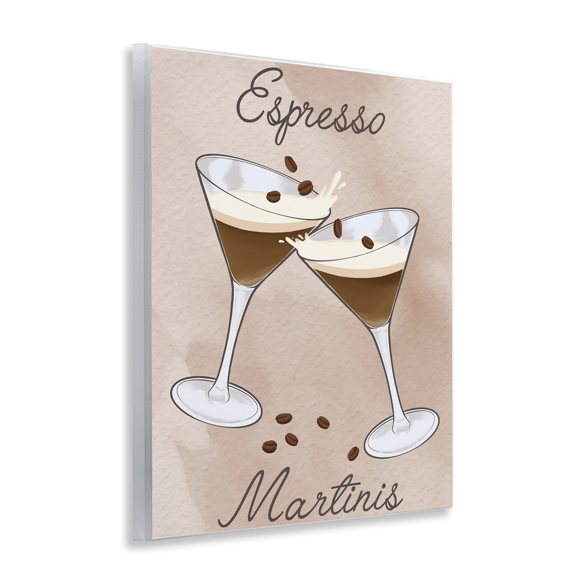 Stupell Industries Cheers Espresso Martinis Wall Plaque Art, design by Marcus Prime