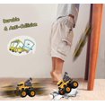 thumbnail image 4 of Juguetes de camiones de construcción, paquete de 4 vehículos de ingeniería Push & Go con excavadora, grúa volquete, mezclador, coche de juguete extraíble para niños, fiesta de cumpleaños y Navidad, 4 of 5