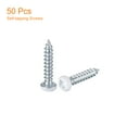 thumbnail image 3 of Uxcell 50Pcs M2.5 x 12mm White Phillips Pan Head Self Tapping Screws, White Blue, 3 of 5