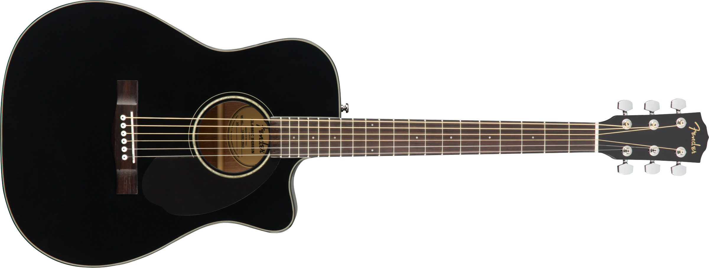 Fender CC60SCE Concert Size Solid Top Acoustic Electric Guitar, Built