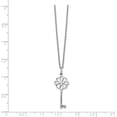 thumbnail image 4 of Primal Silver Sterling Silver Diamond Flower Key 18-inch Necklace, 4 of 4