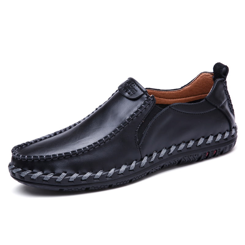 Mens Fashion Casual Shoes Driving Flats Boat Shoes Slip On Loafers Cowhide Shoes 