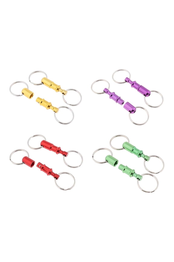 8 Piece Break Rings, Separate Car Keys, Quick Release