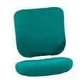 thumbnail image 4 of Elastic Soft Flannel Office Chair Slip Cover For Computer Chair Seats & Back Blue, 4 of 8
