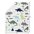 thumbnail image 3 of Sweet Jojo Designs Mod Dinosaur Blue Green and Grey Baby Security Blanket, 3 of 3