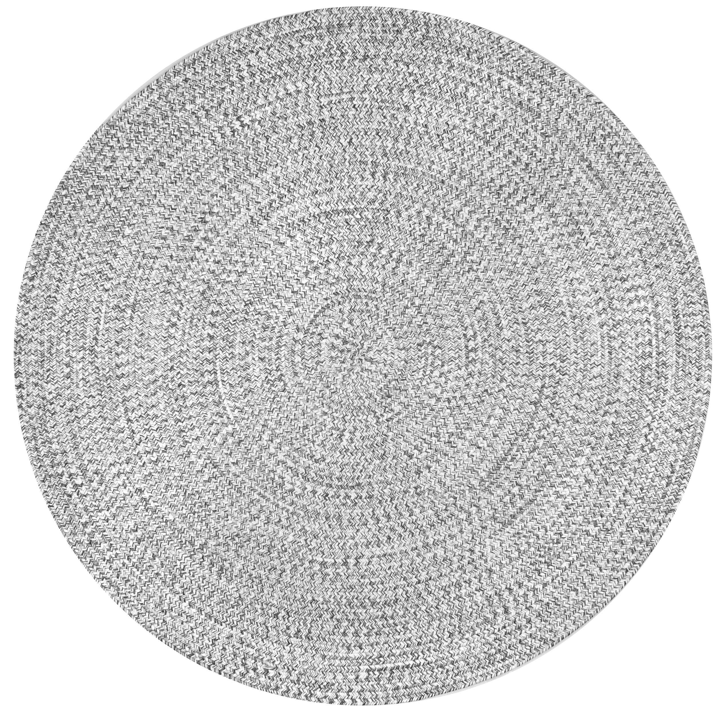 nuLOOM Wynn Braided Indoor/Outdoor Area Rug, 4' Round, Salt and Pepper - image 2 of 2