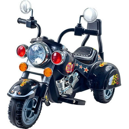 3 Wheel Chopper Trike Motorcycle for Kids, Battery Powered Ride On Toy by Lil Rider Ride on Toys for Boys and Girls, Toddler and Up - Black