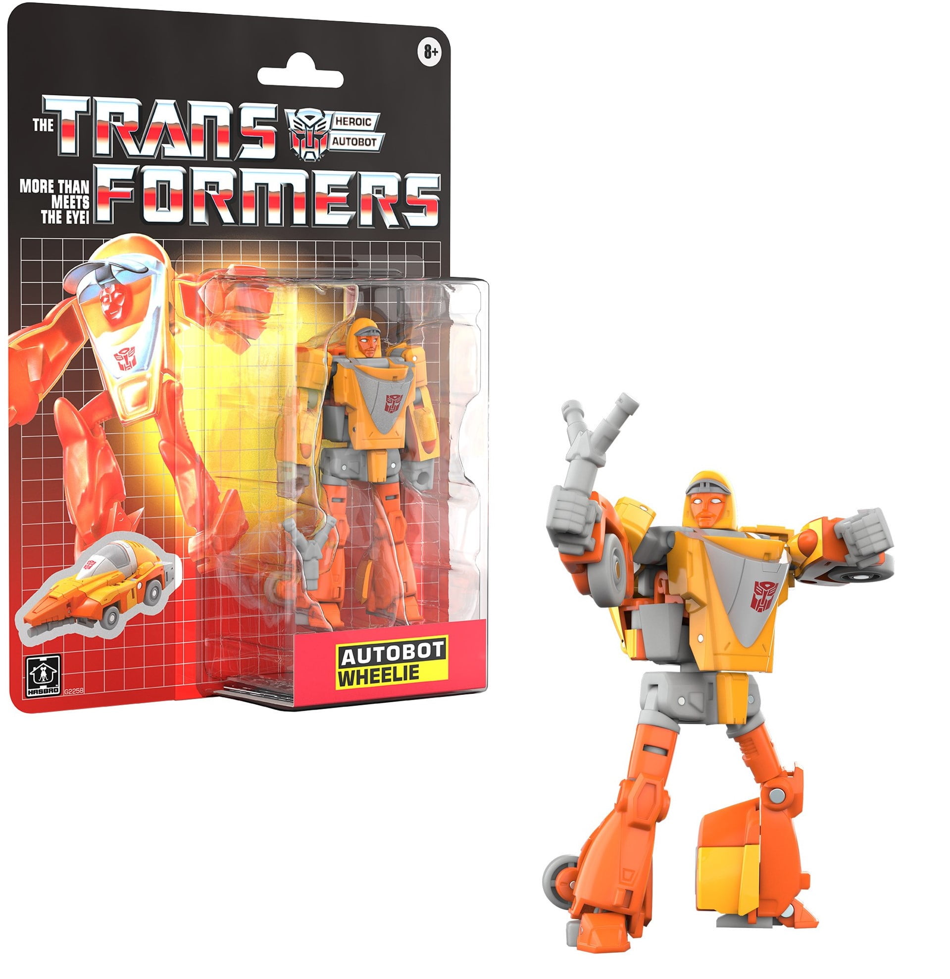 Transformers Toys Retro G1-Inspired Autobot Wheelie 4.5
