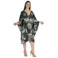 thumbnail image 2 of Moomaya Printed Tunic Kaftan Dress For Women Kimono Sleeves Loungewear Coverup Caftan Dress, 2 of 7