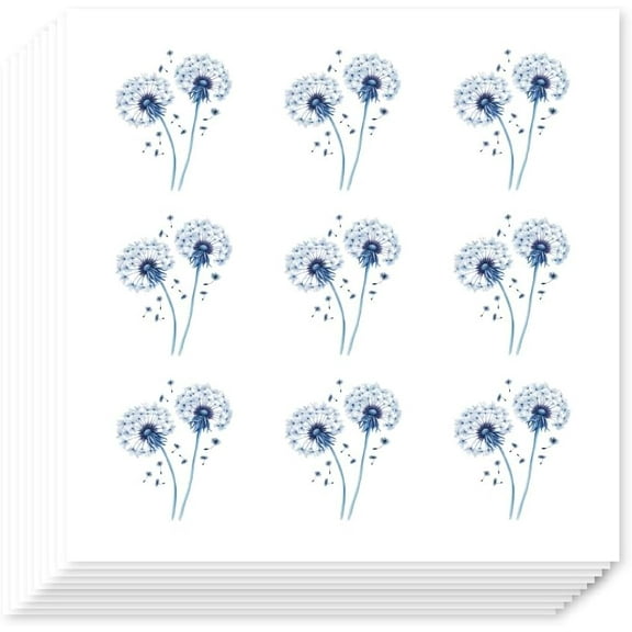 180Pcs Self-Adhesive Stickers Dandelion Flower Stickers Decorative Decals for Planner Calendar Scrapbook Crafting Party Decor Gift Bag Seal Theme Party Decor 90x90mm