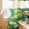 thumbnail image 3 of No Hook Shower Curtain, St. Patrick's Day Shower Curtains for Bathroom with See Through Top Window, Spring Botanical Green Lucky Leaves Waterproof & Washable Bath Curtain Stall 48"x72", 3 of 9