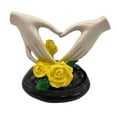 thumbnail image 2 of Escultura de mano de corazón, estatua de de amor, Mini estatuilla de resina moderna, escultura de corazón de para escritorio de habitación, 2 of 9