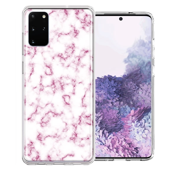 MUNDAZE For Samsung Galaxy S20 Plus Pink Marble Design Double Layer Phone Case Cover