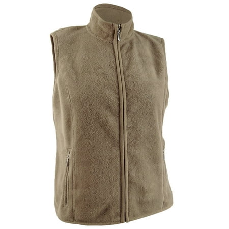 Karen Scott Women's Petite Zip-Front Vest (PL, Chestnut)